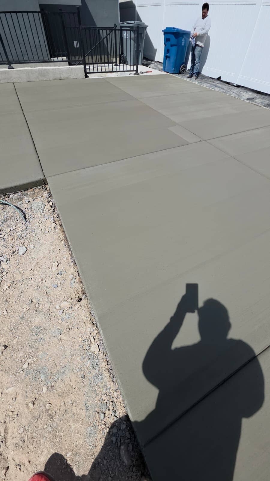 Recent concrete flatwork poured by LSG General Contractor on a Utah County job site