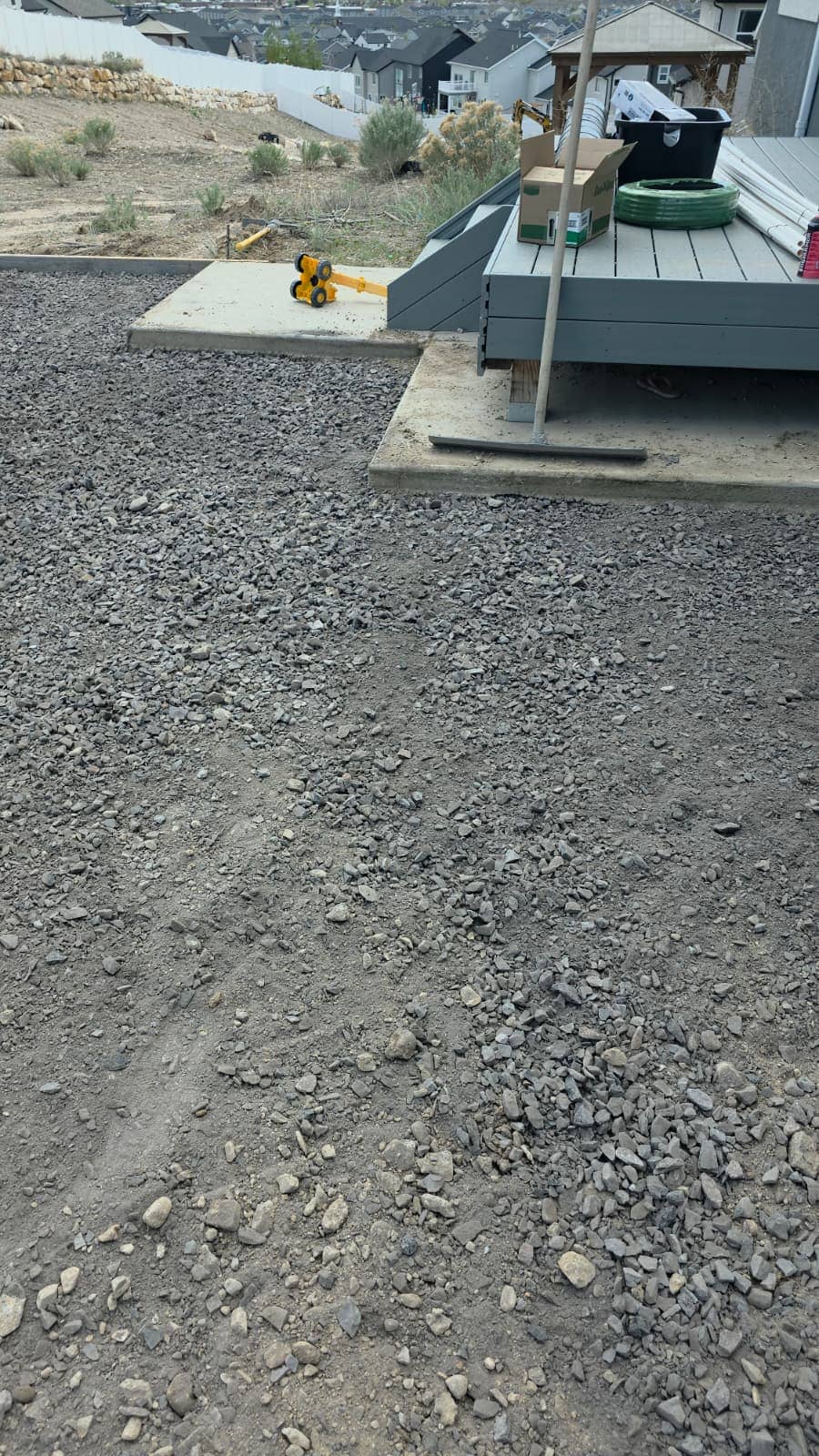 Recent concrete flatwork poured by LSG General Contractor on a Utah County job site
