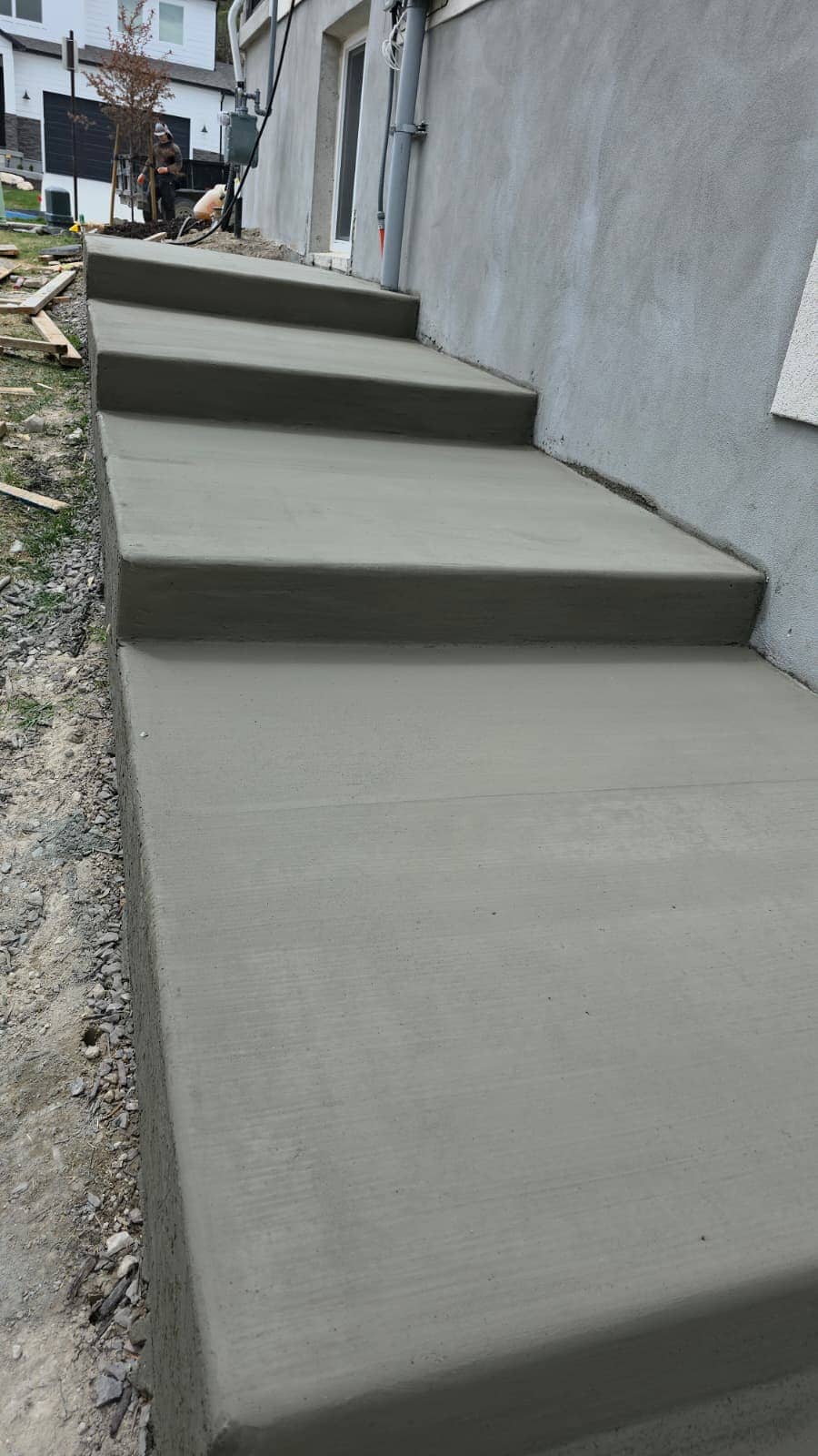Recent concrete flatwork poured by LSG General Contractor on a Utah County job site