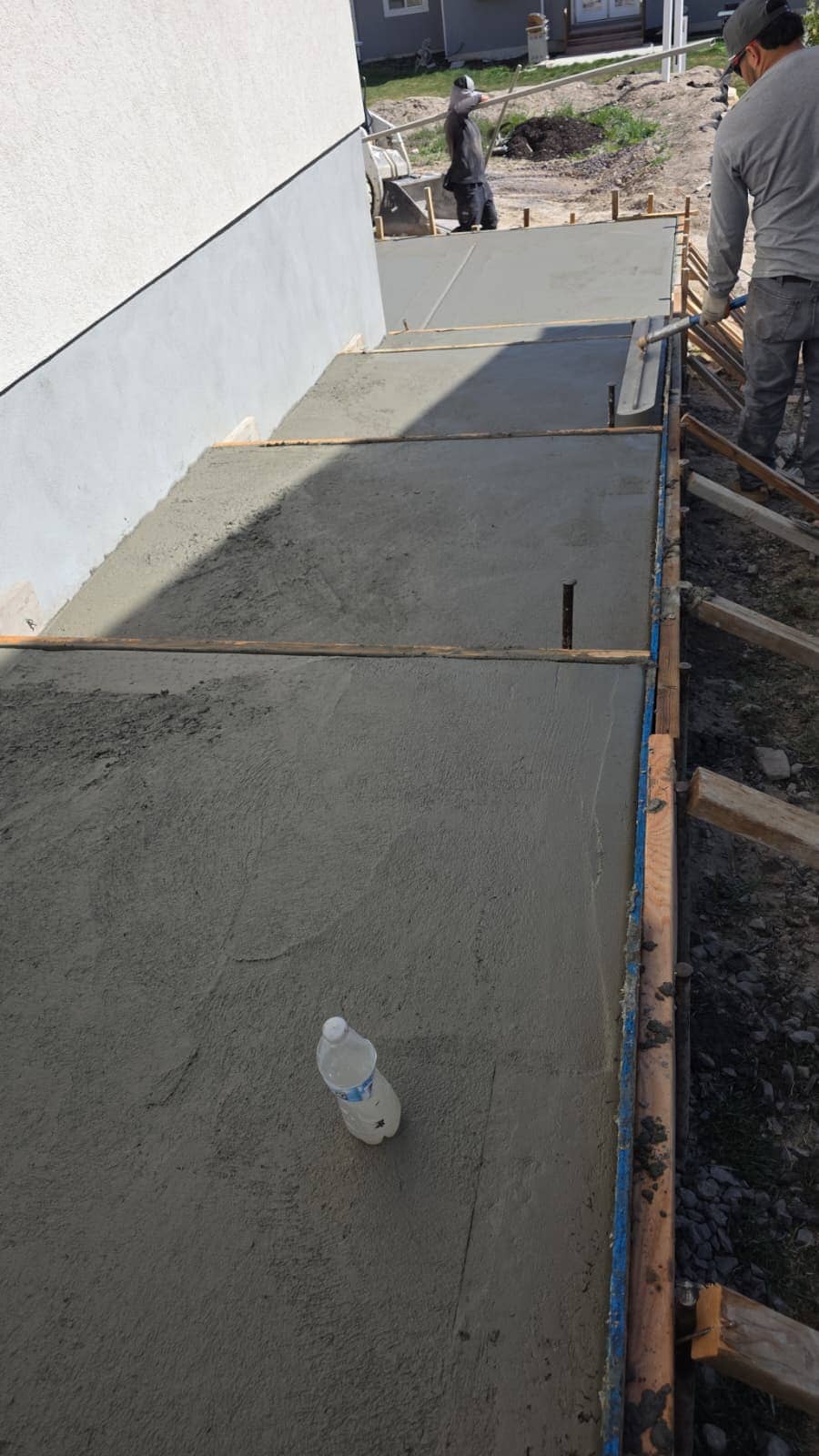 Recent concrete flatwork poured by LSG General Contractor on a Utah County job site